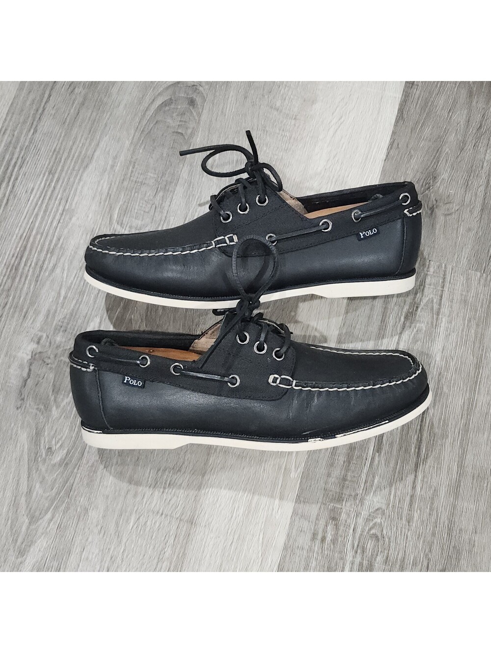 Polo Ralph Lauren Bienne Leather Boat Shoes Preppy Classic Casual USA Mens 8D